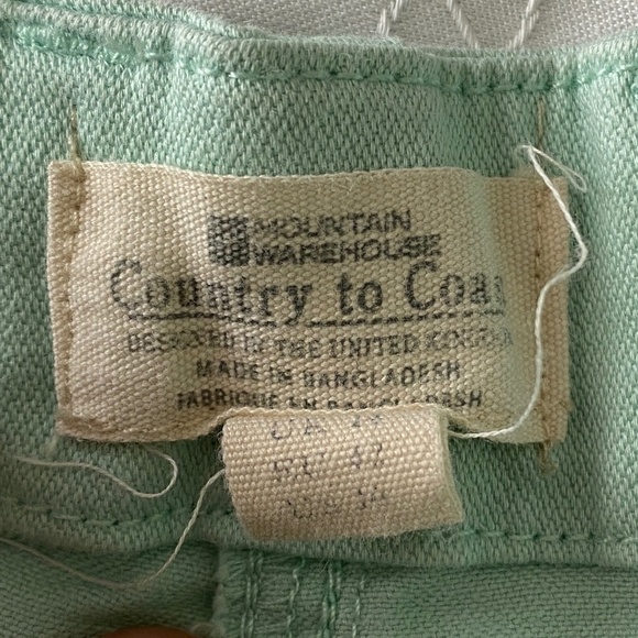 Country to Coast‎ Women's Mint Green Denim Shorts Size 10 - Picture 2 of 11